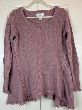 Ruby Moon Mauve Cotton Knit Sweater